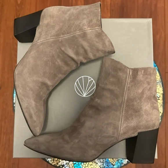 COCLICO Joy Suede Bootie in Shadow Taupe